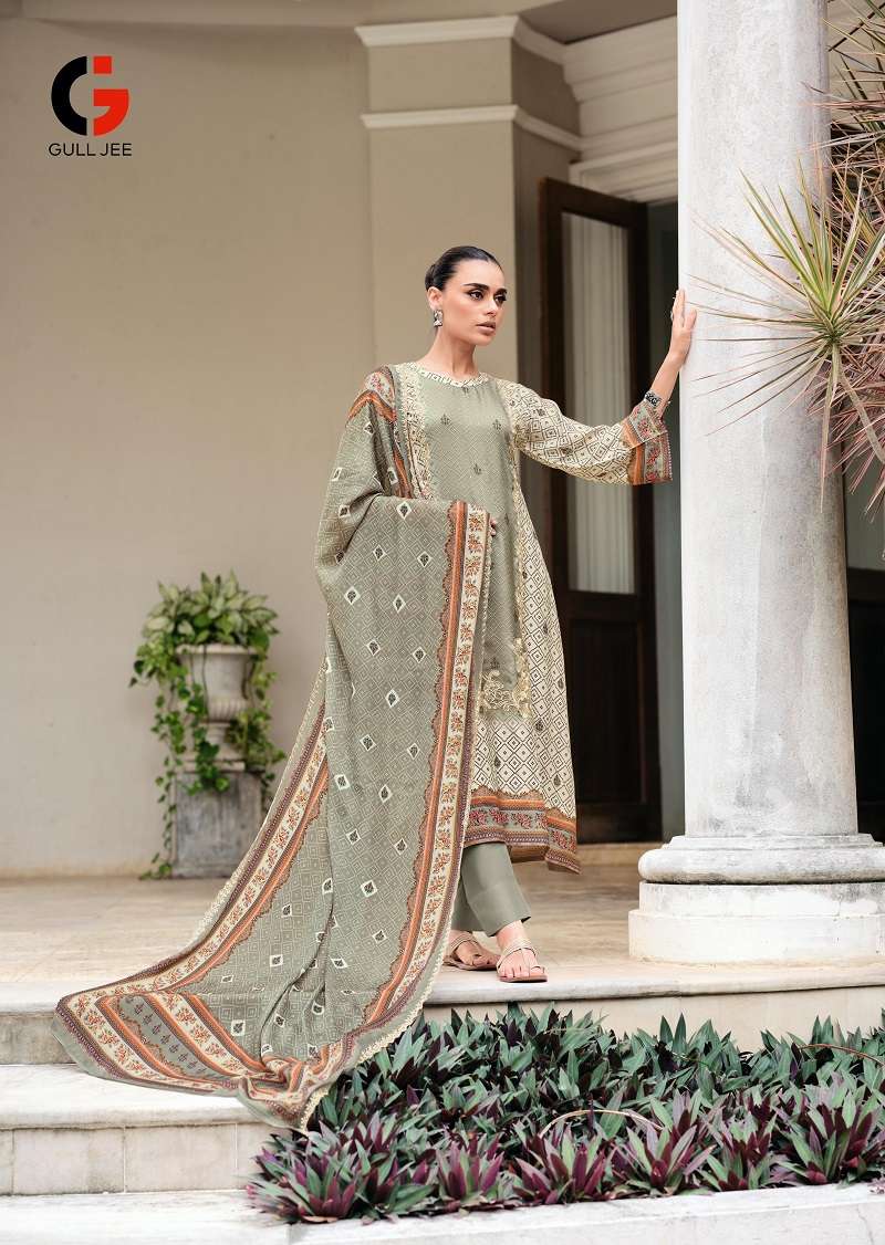 Gull Jee Israt Viscose Muslin Digital Print Dress Material Wholesale catalog