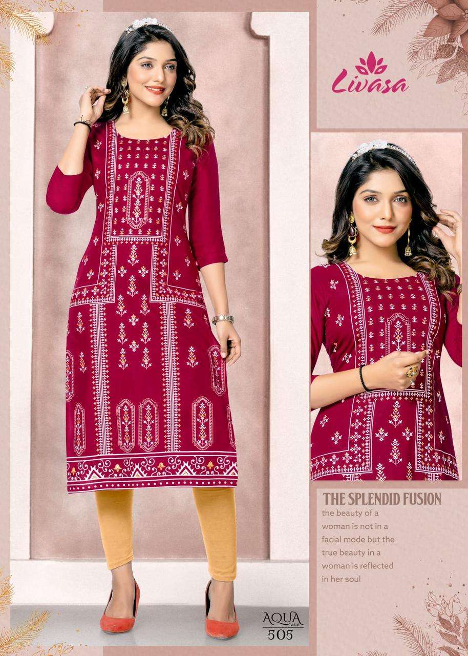 HIRWA AQUA vol -5 Kurti Wholesale catalog