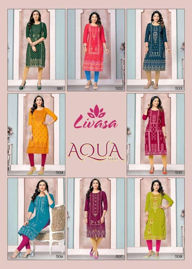 HIRWA AQUA vol -5 Kurti Wholesale catalog