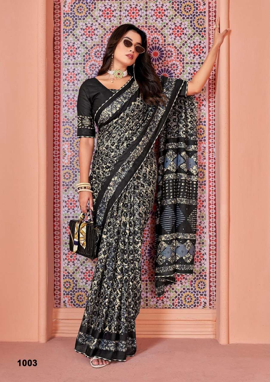 Ikkat Special Woven Mulmul Cotton Sarees Wholesale Catalog