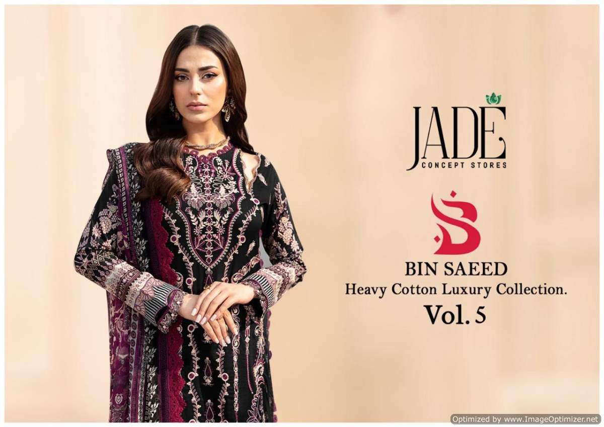 Jade Bin Saeed Vol-5 – Dress Material - Wholesale Catalog