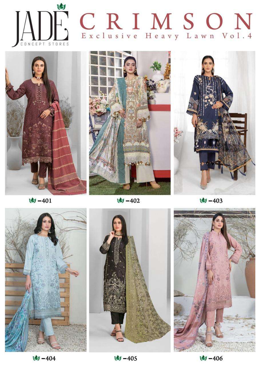 Jade Crimson Vol-4 -Dress Material -Wholesale Catalog