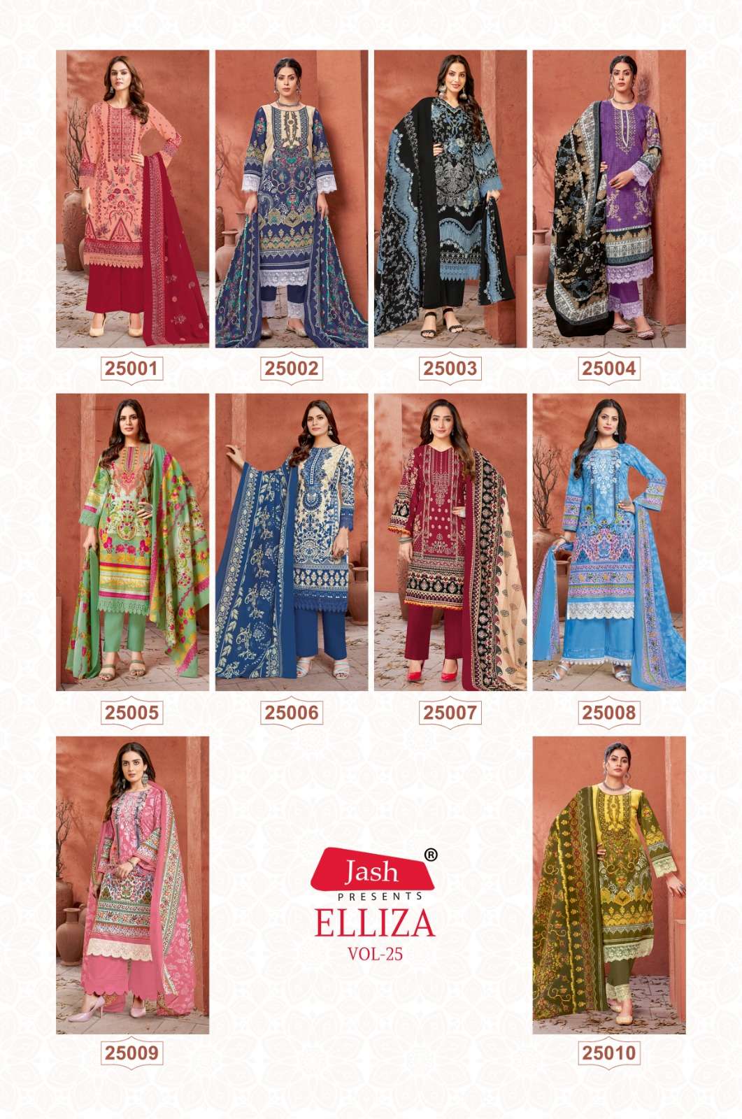 Jash Elliza Vol 25 Cotton Dress Material Wholesale catalog