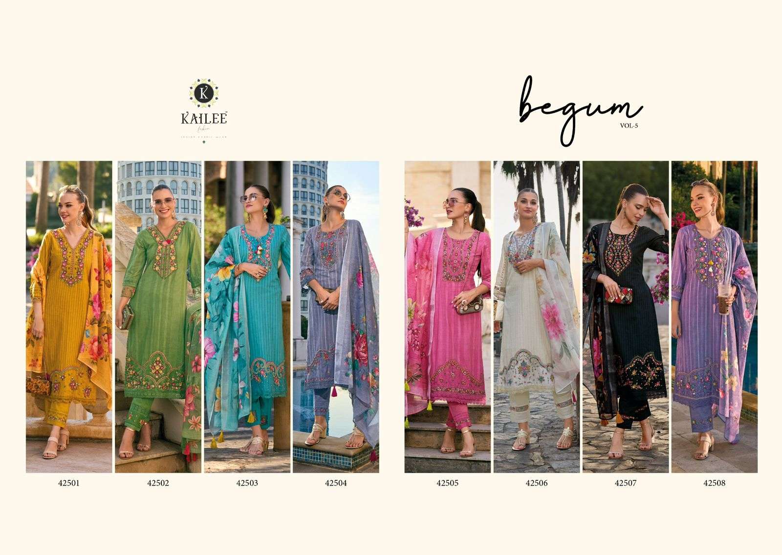 KAILEE FASHION BEGUM  VOL -5 Salwar Kameez WHOLESALE CATALOG