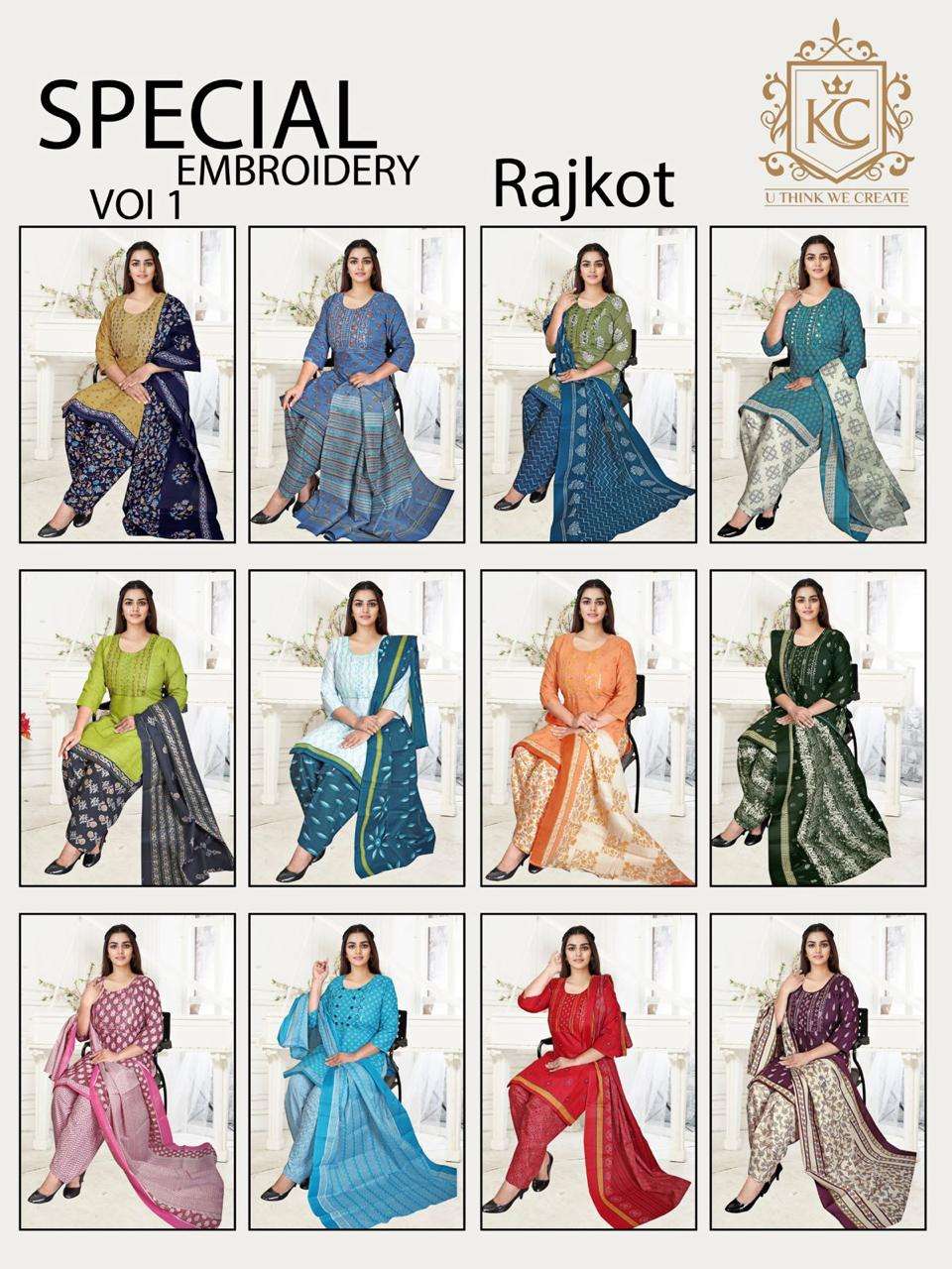 KC SPECLAL EMBROIDERY PATIYALA Vol- 1 Dress Materials Wholesale catalog