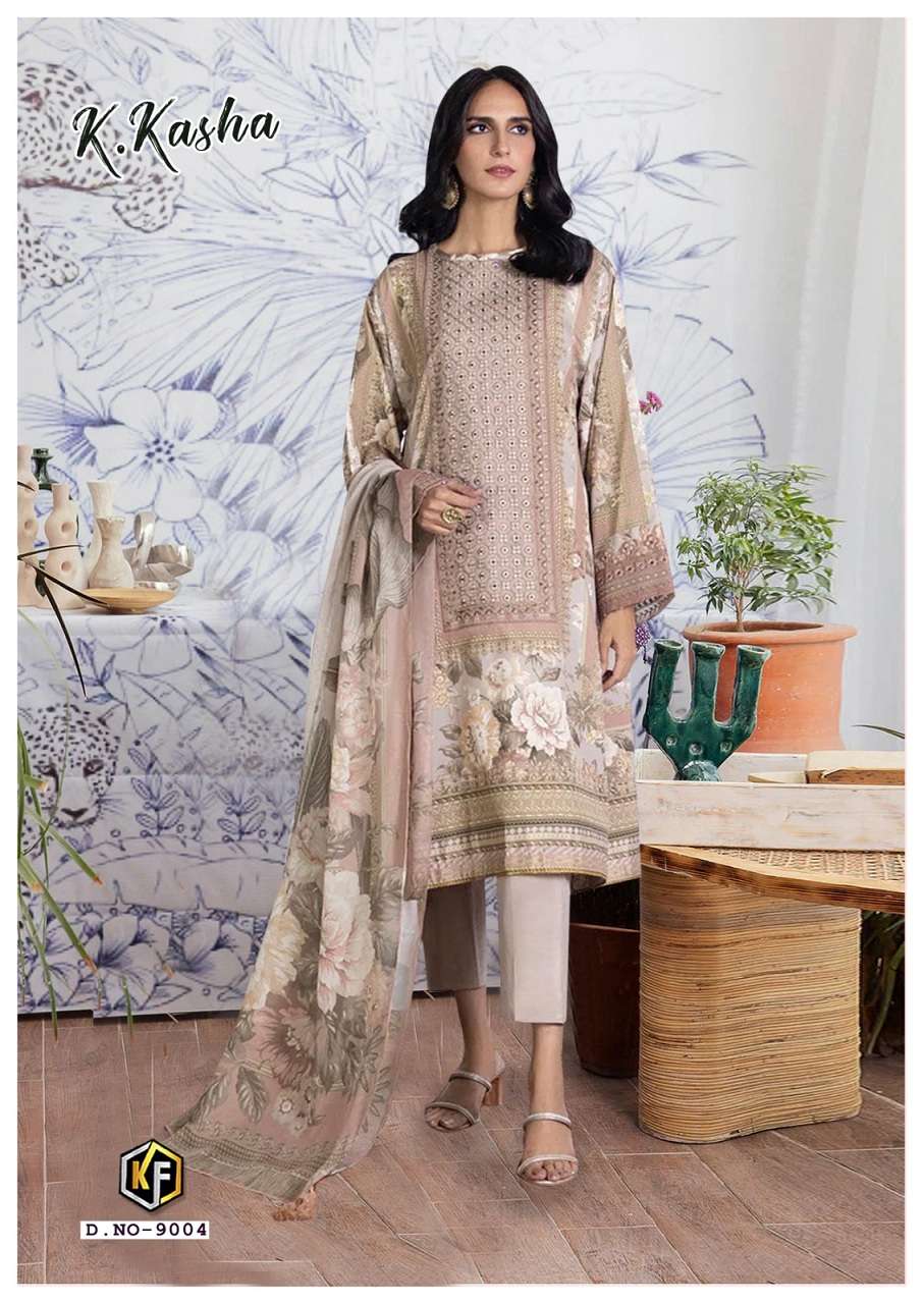 Keval K Kasha Vol-9 – Heavy Luxury Cotton Dress Material Wholesale Catalog
