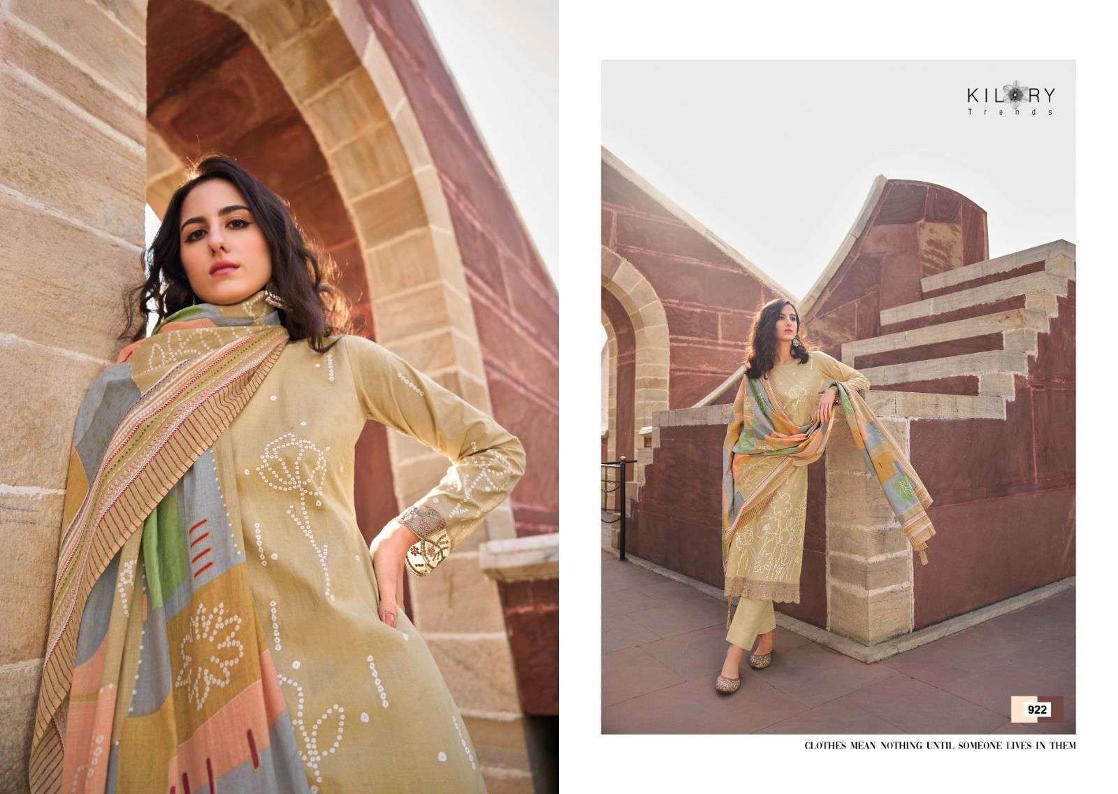 Kilory Printskari Embroidred Khaddi Print Salwar Kameez Wholesale catalog