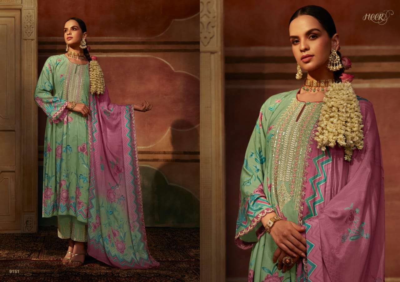 Kimora Heer Zulfa Maslin Digital Printed Salwar Kameez Wholesale catalog