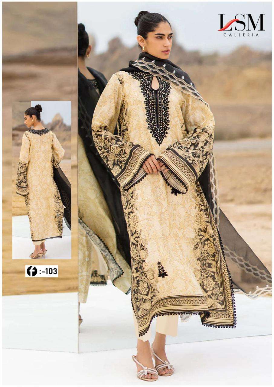 Lsm Firdous Queen Vol-10- Heavy Lawn Cotton Dress Material Wholesale Catalog