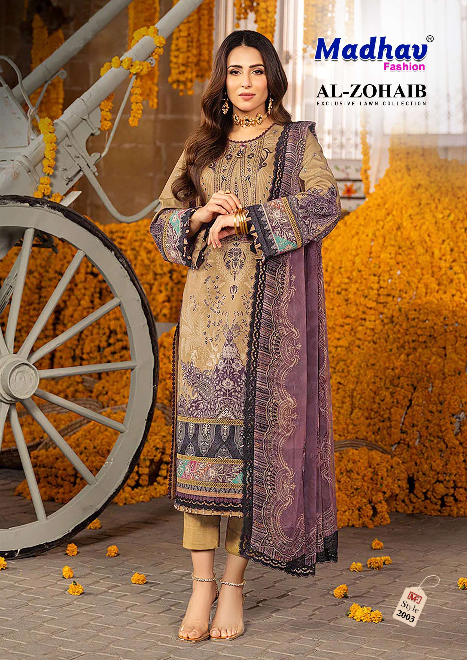 Madhav Al Zohaib Vol 2 Lawn Cotton Dress Material Wholesale catalog