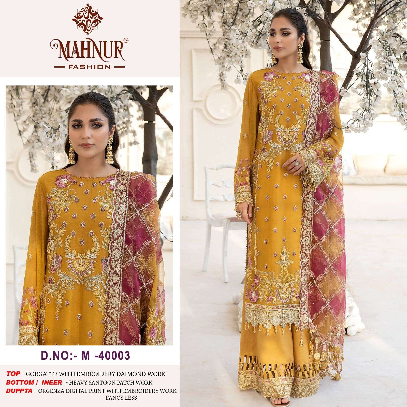 Mahnur Vol 40 Georgette Salwar Kameez Wholesale catalog