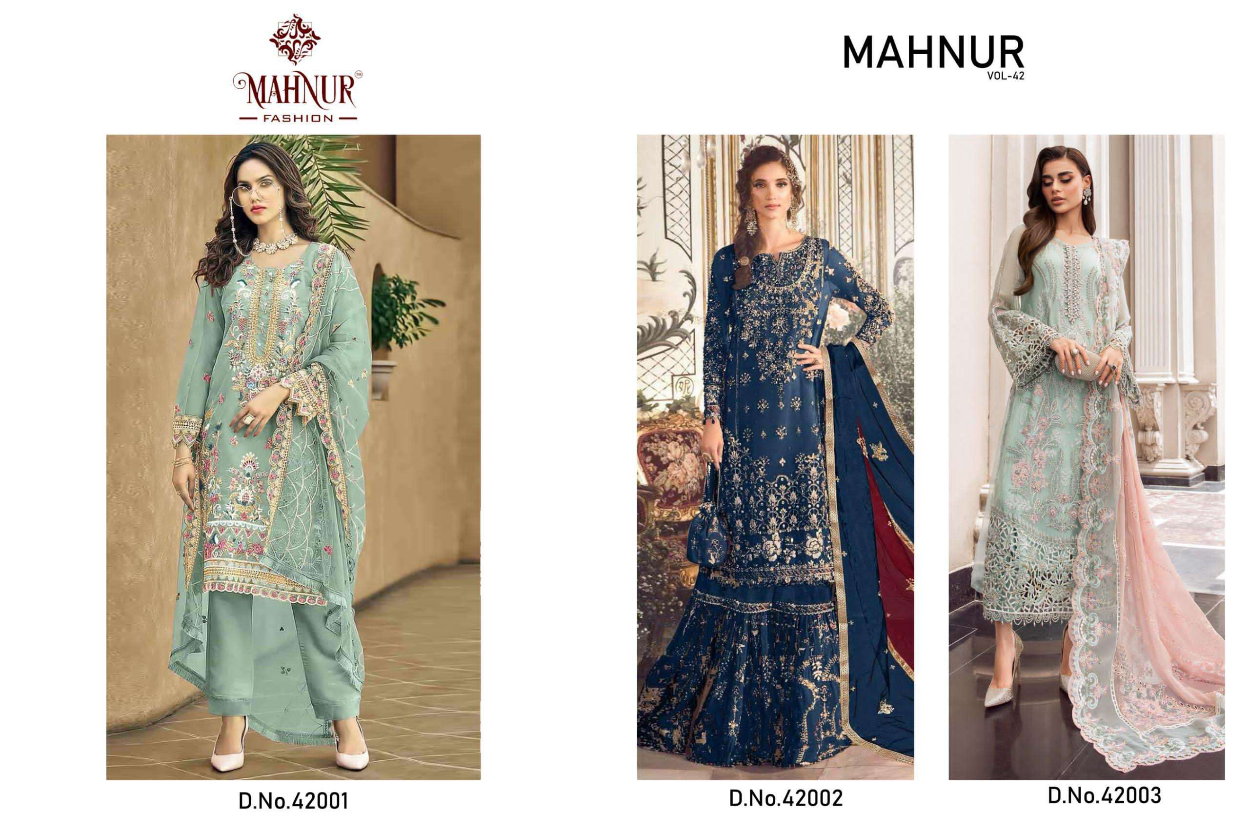 MAHNUR VOL-42 Salwar Kameez Wholesale catalog