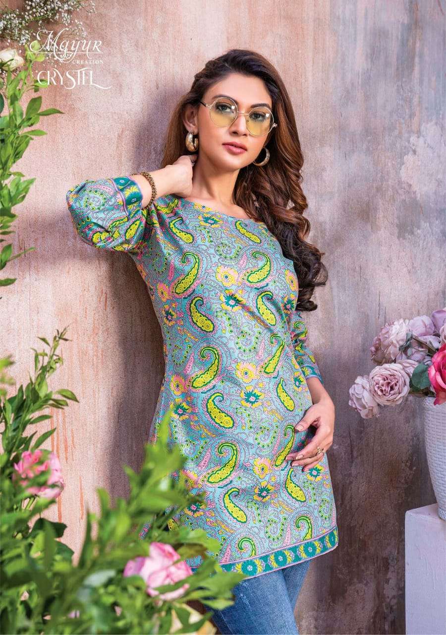 Mayur Crystal Vol-1 – Short Tops Wholesale catalog
