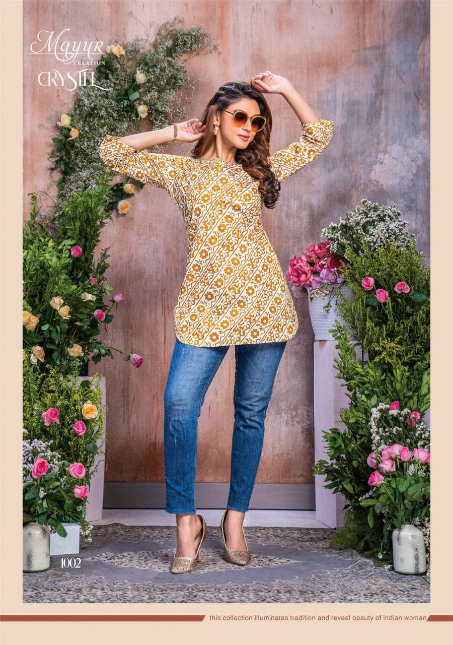 Mayur Crystal Vol-1 – Short Tops Wholesale catalog