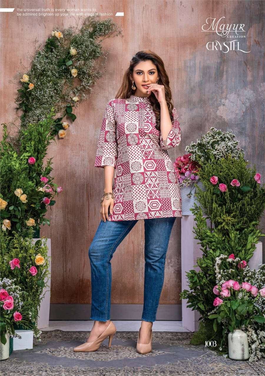 Mayur Crystal Vol-1 – Short Tops Wholesale catalog