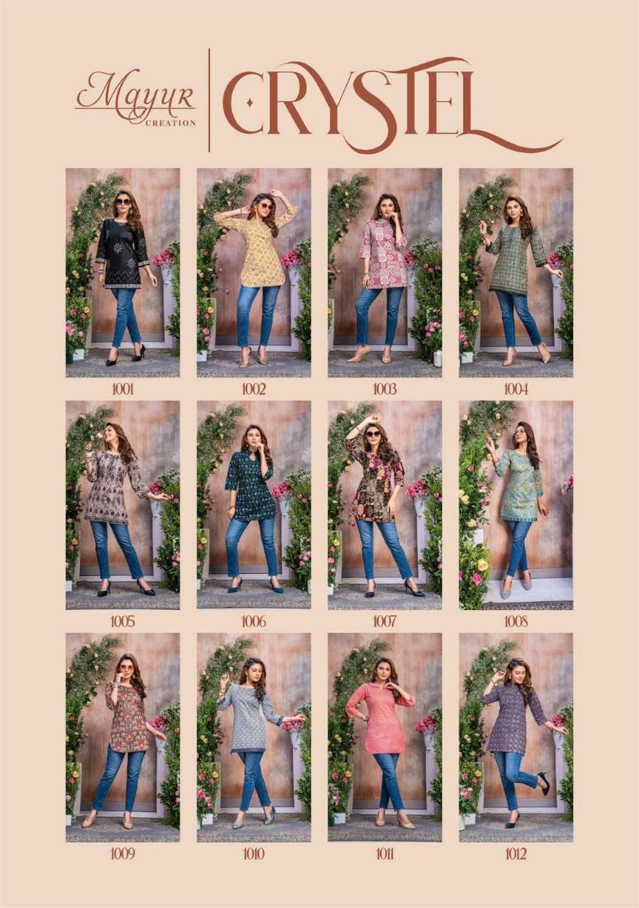 Mayur Crystal Vol-1 – Short Tops Wholesale catalog