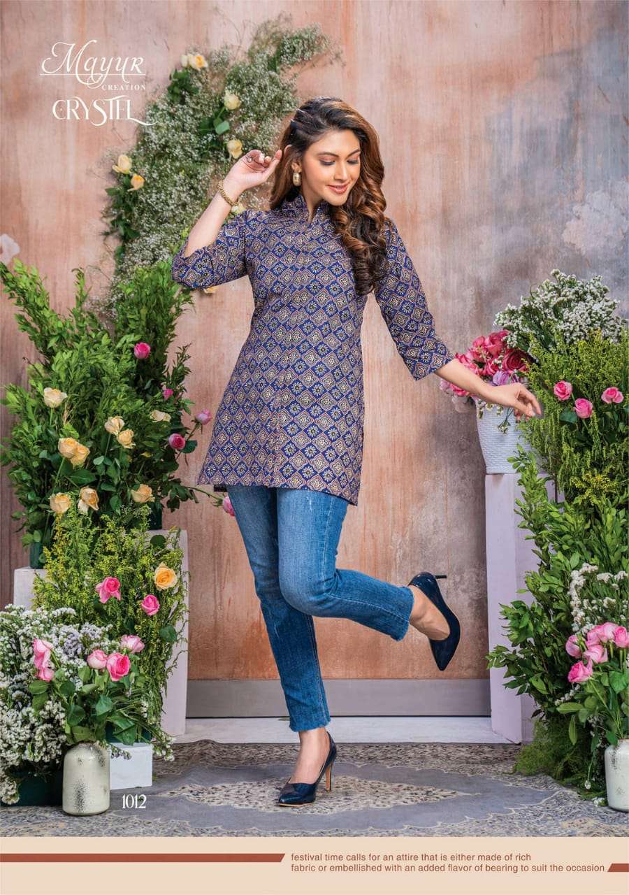 Mayur Crystal Vol-1 – Short Tops Wholesale catalog