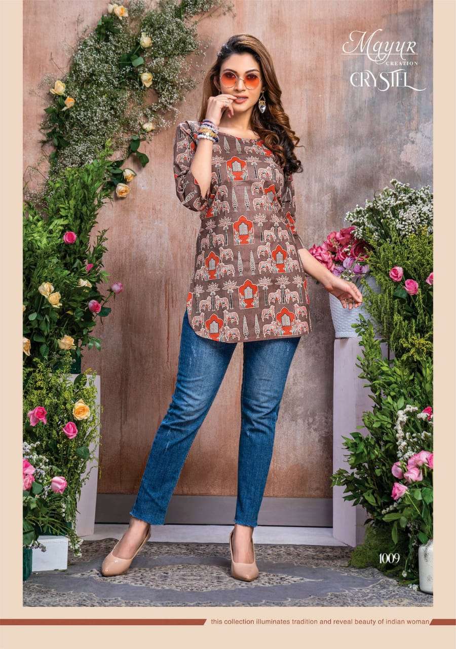 Mayur Crystal Vol-1 – Short Tops Wholesale catalog