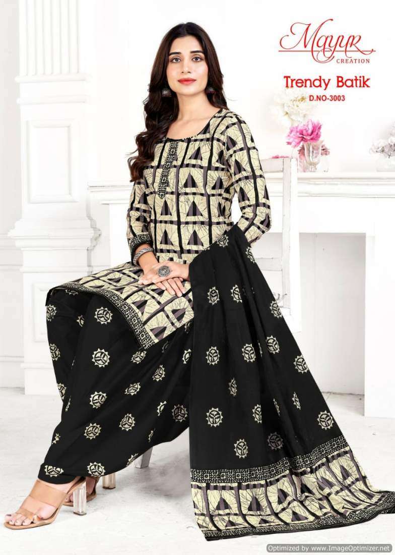 Mayur Trendy Batic Vol-3 – Dress Material - Wholesale Catalog