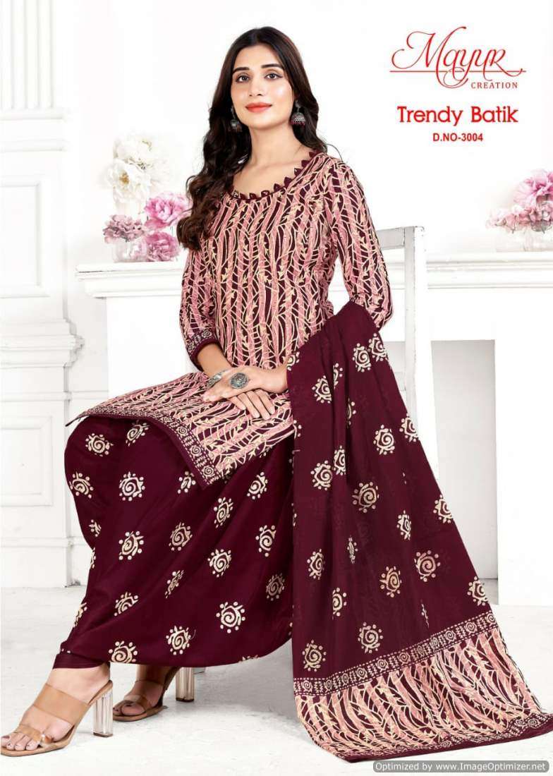 Mayur Trendy Batic Vol-3 – Dress Material - Wholesale Catalog