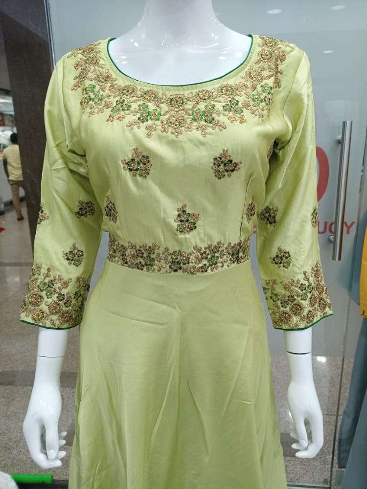 Moksh International Design No. 101 Gown Kurti Wholesale catalog