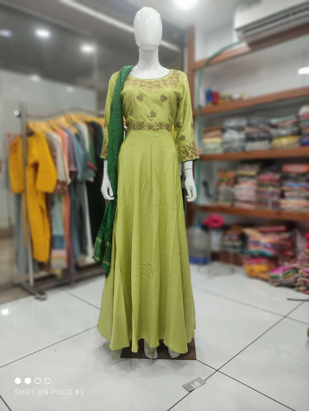 Moksh International Design No. 101 Gown Kurti Wholesale catalog