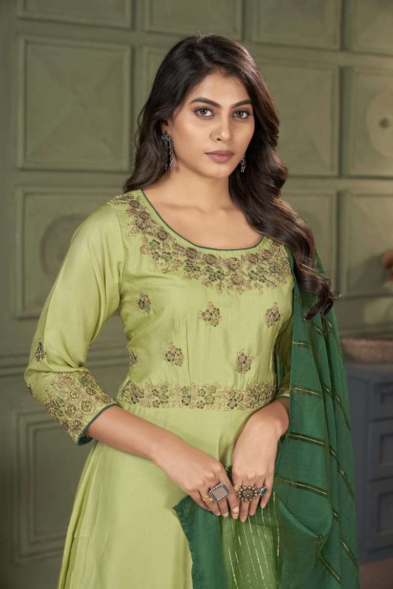 Moksh International Design No. 101 Gown Kurti Wholesale catalog