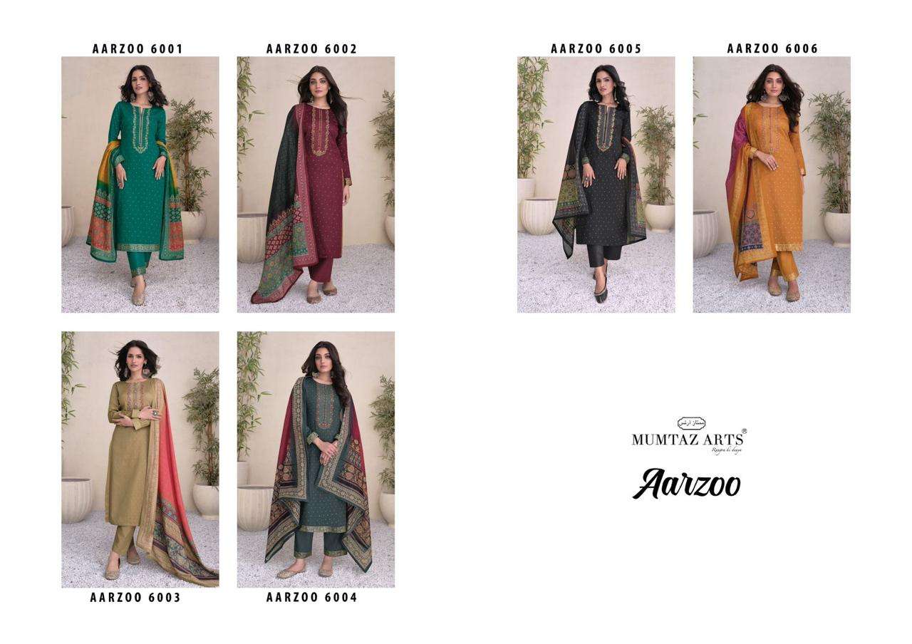 Mumtaz Aarzoo Jam Satin Designer Salwar Suits Wholesale catalog