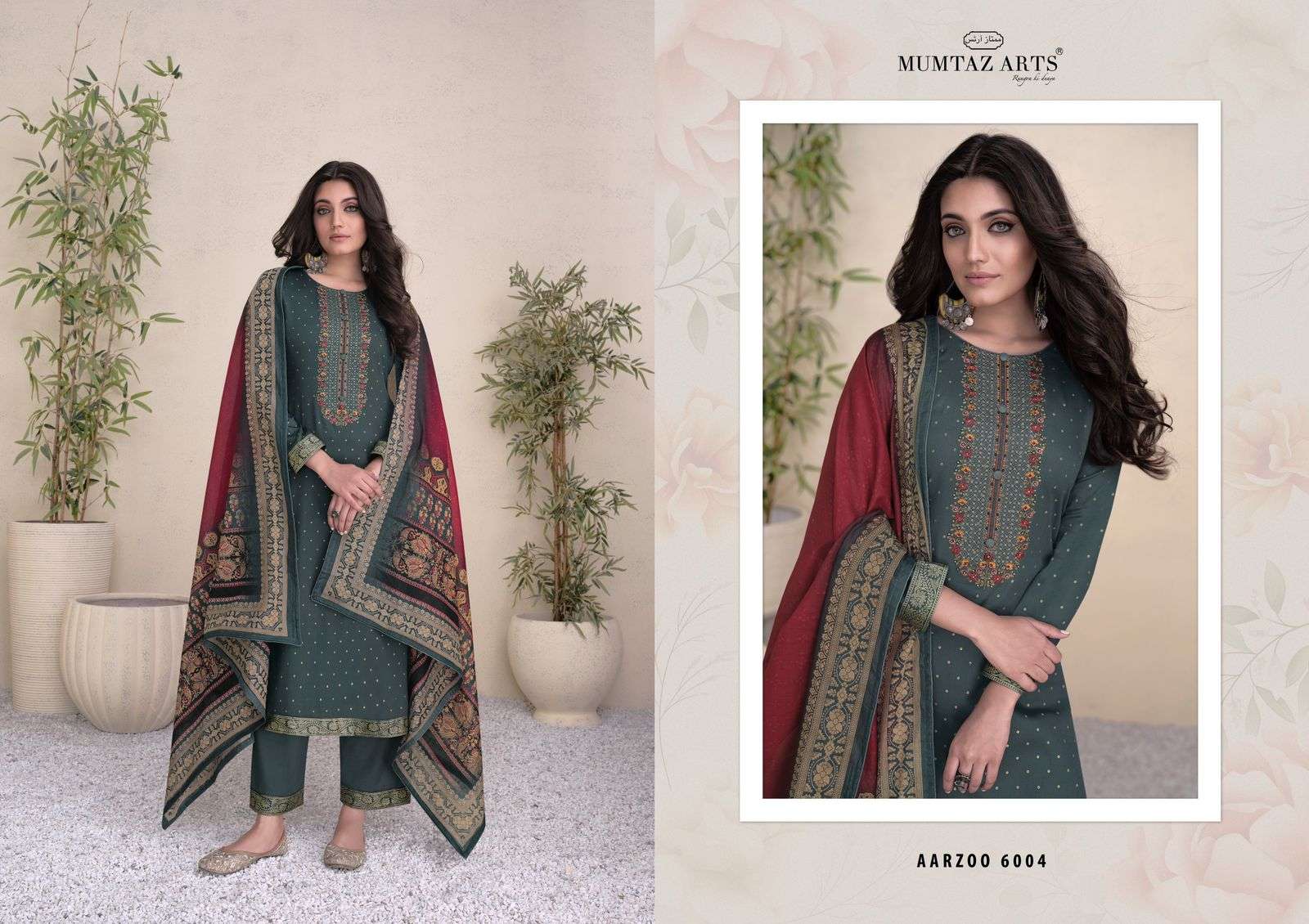 Mumtaz Aarzoo Jam Satin Designer Salwar Suits Wholesale catalog