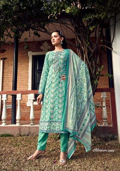 Mumtaz Blossom Digital Printed Dress Material Wholesale catalog