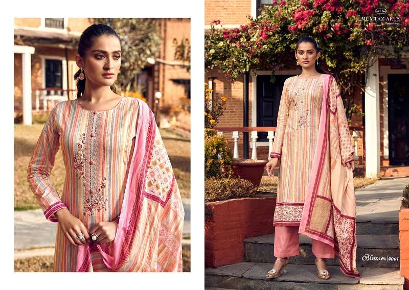 Mumtaz Blossom Digital Printed Dress Material Wholesale catalog