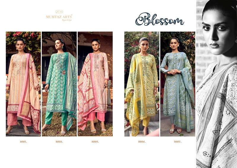 Mumtaz Blossom Digital Printed Dress Material Wholesale catalog