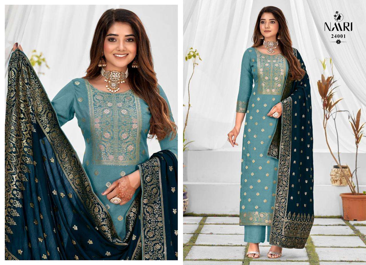 NAARI BENZ-3 MUSLIN JACARD Dress Materials Wholesale catalog