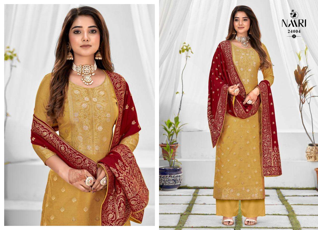 NAARI BENZ-3 MUSLIN JACARD Dress Materials Wholesale catalog