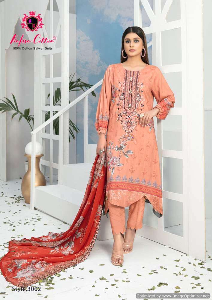 Nafisa Andaaz Vol 3 Cotton Printed Dress Material Wholesale catalog