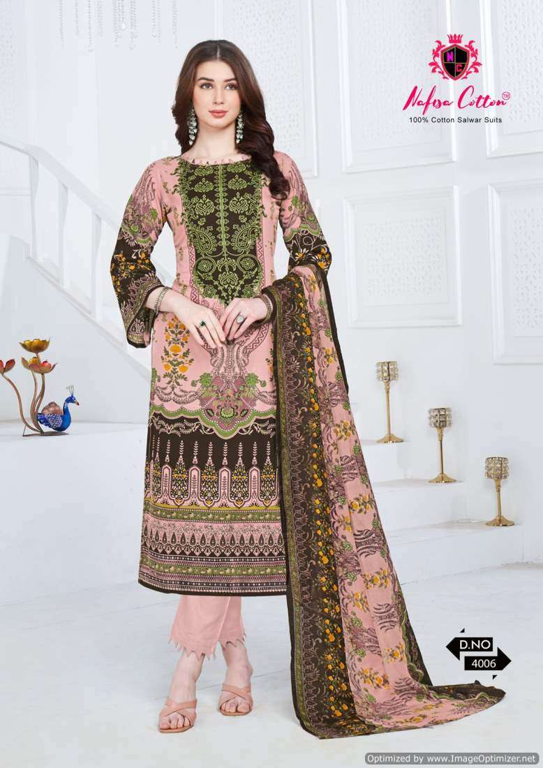 Nafisa Andaaz Vol 4 Karachi Soft Cotton Dress Material Wholesale catalog