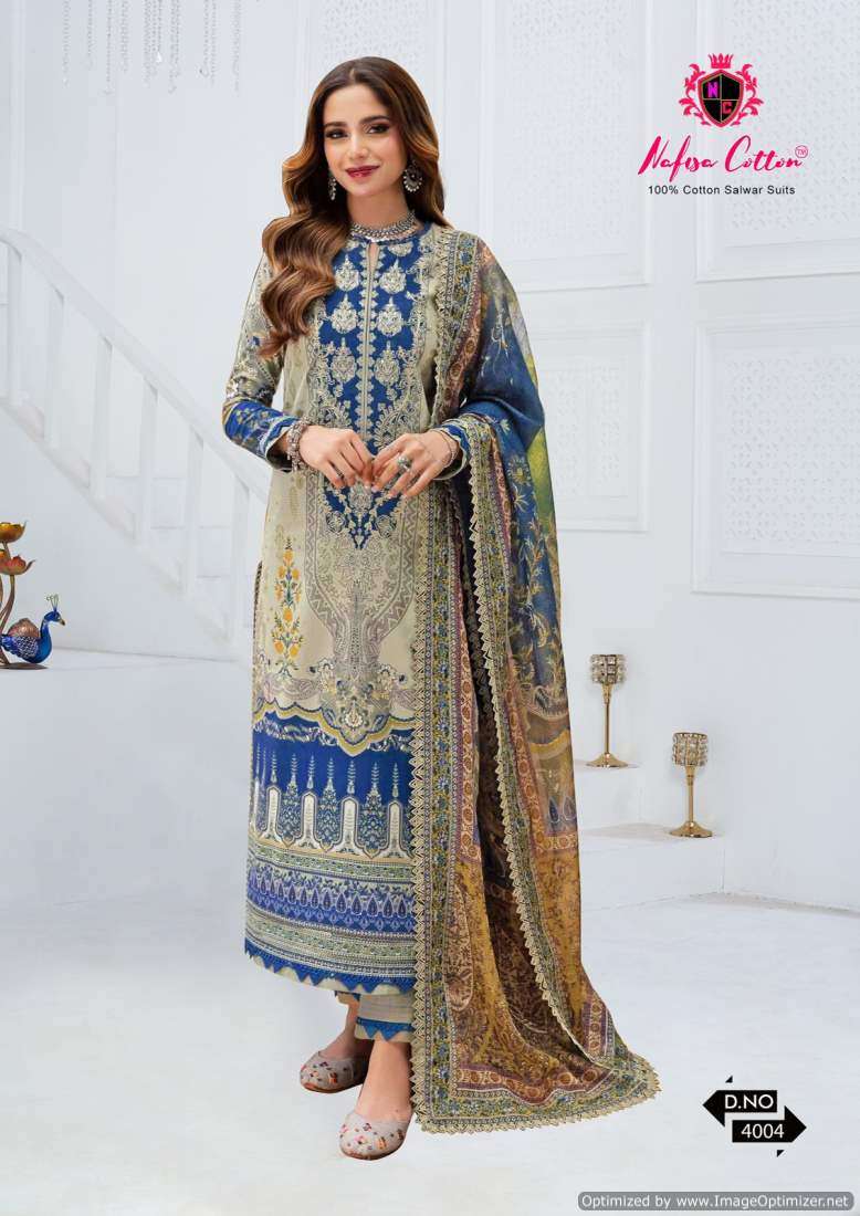 Nafisa Andaaz Vol 4 Karachi Soft Cotton Dress Material Wholesale catalog