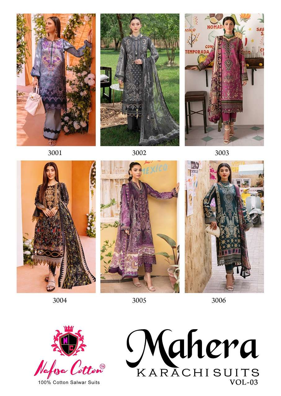Nafisa Mehra Karachi Vol 3 Dress Material Wholesale catalog