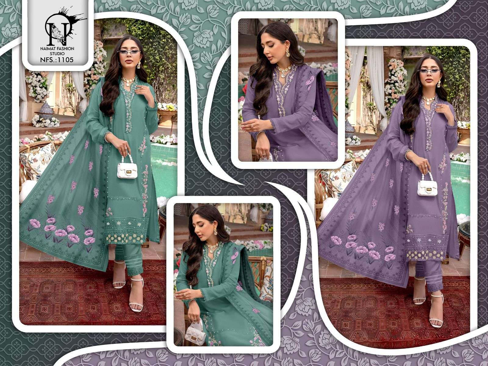 Naimat Fashion Studio 1105 Pakistani Suit Wholesale catalog