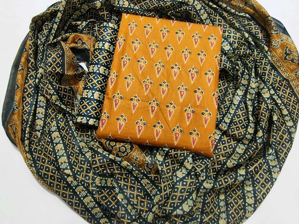 Nemi Ajarakh Heavy Lawn Cotton Dress Material Wholesale Catalog