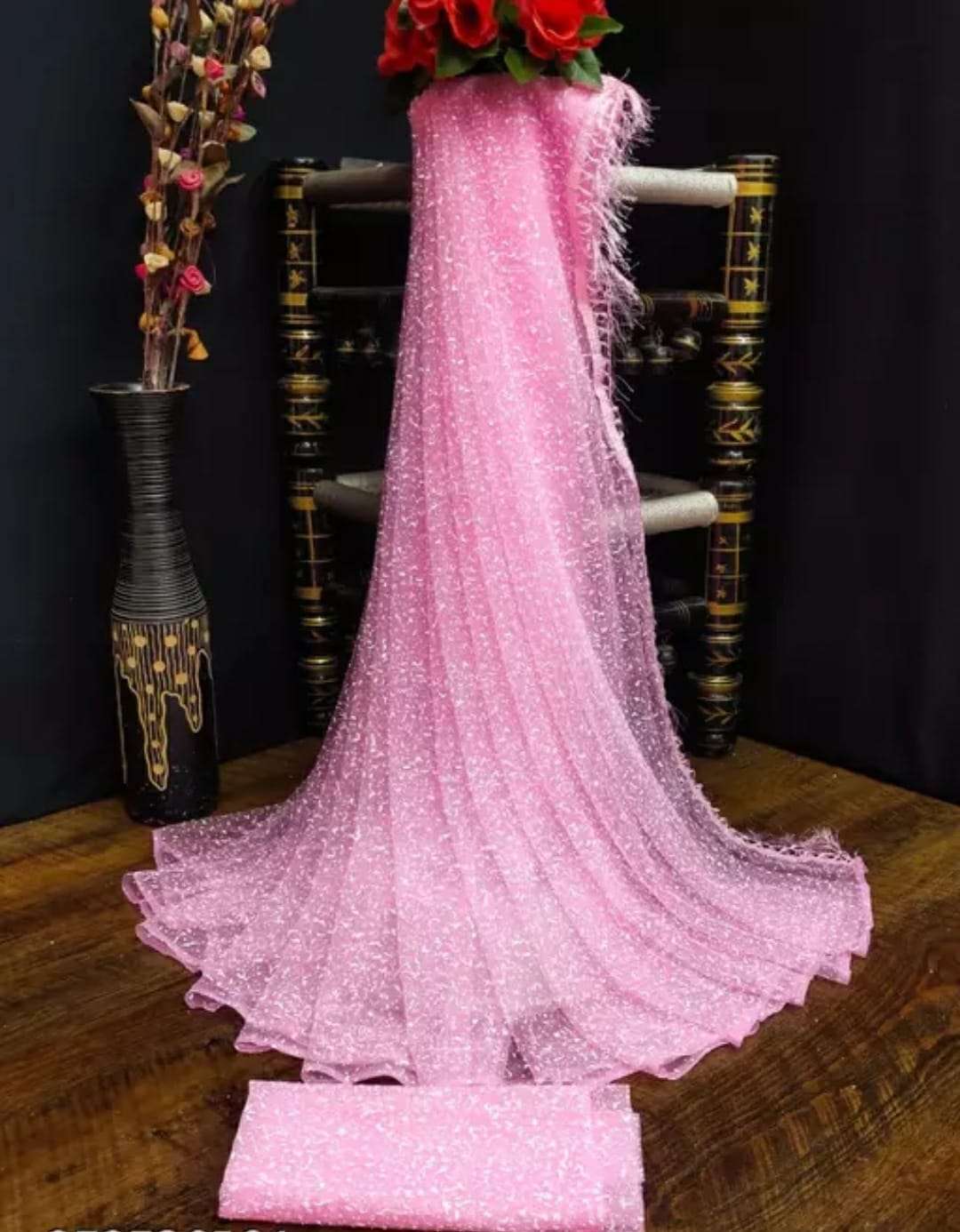 Net foam Saree Wholesale catalog