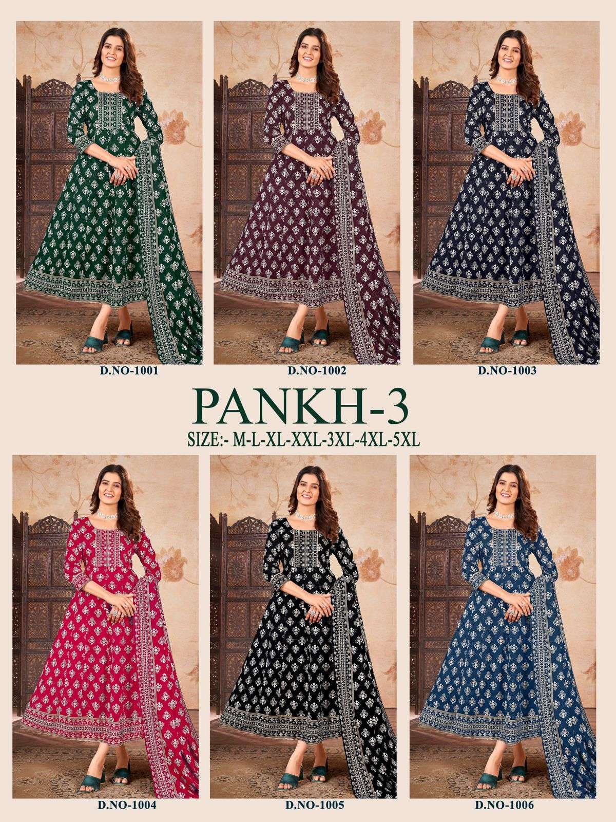 PANKH-3 RAYON WITH MULTI GOLD Kurti Wholesale catalog