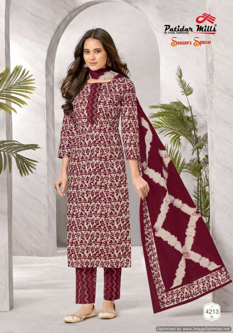 Patidar Mills Season Special Vol-42 – Dress Material - Wholesale catalog