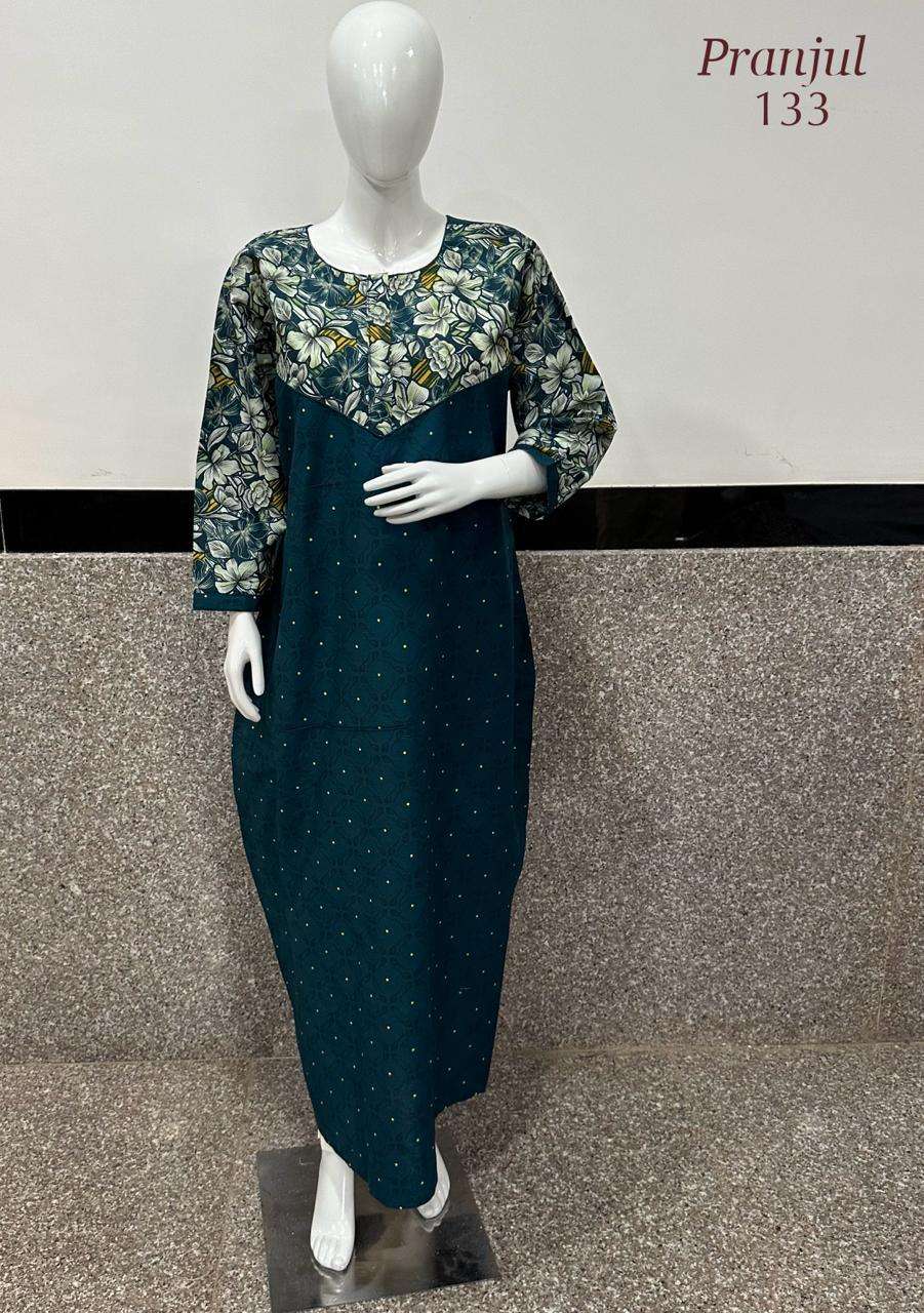 Pranjul Purvi Nighty Vol-1 – With Long Sleeves Wholesale Catalog