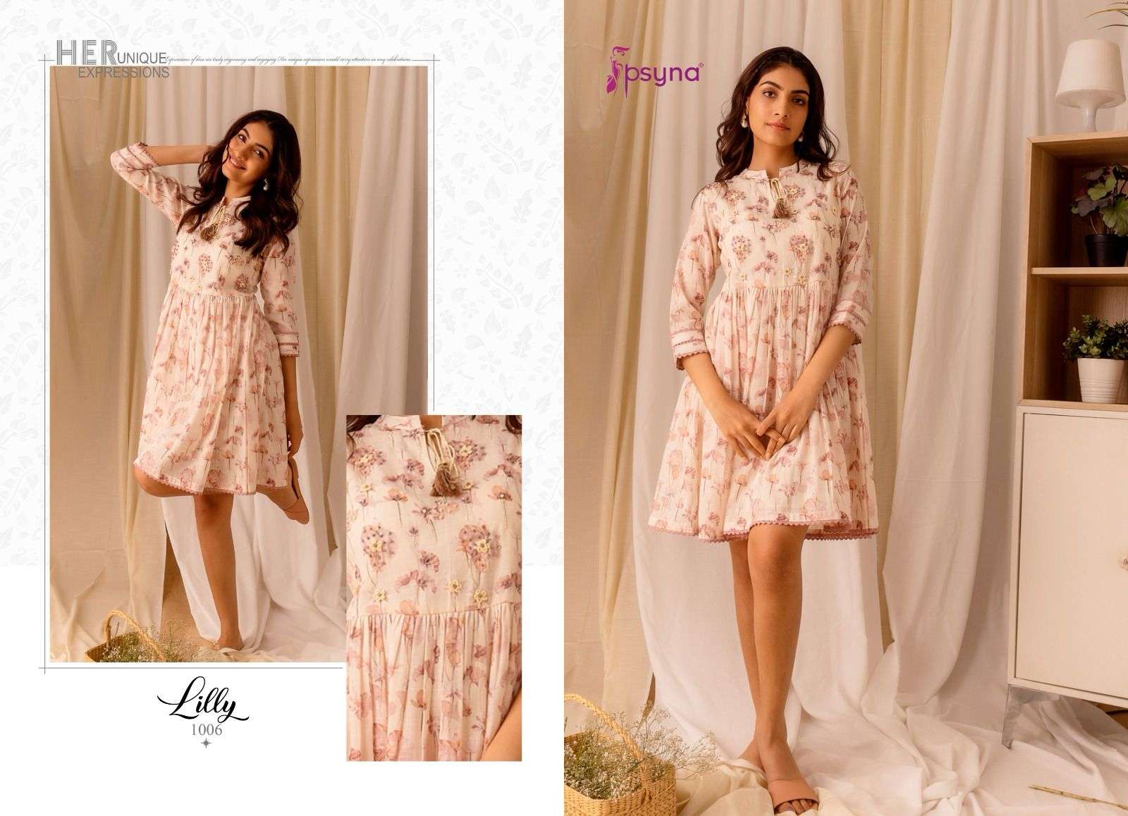 Psyna Lilly Tunics short tops Kurti Wholesale catalog
