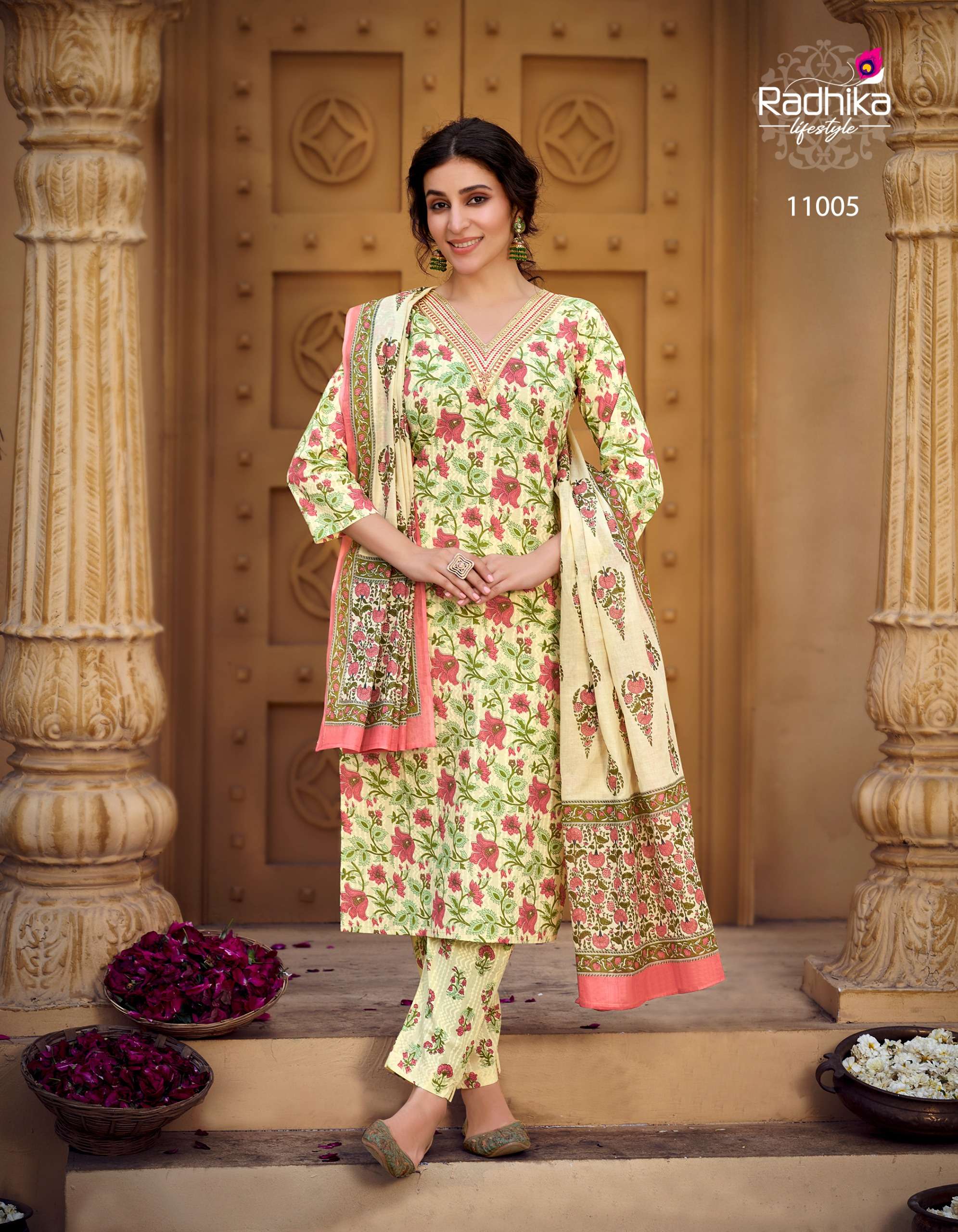 RADHIKA lifestyle COTTON Kudi vol -11 KURTI  Wholesale catalog
