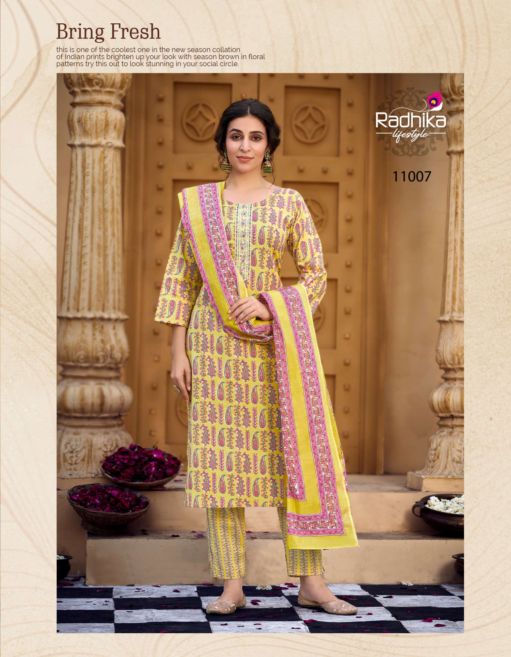 RADHIKA lifestyle COTTON Kudi vol -11 KURTI  Wholesale catalog