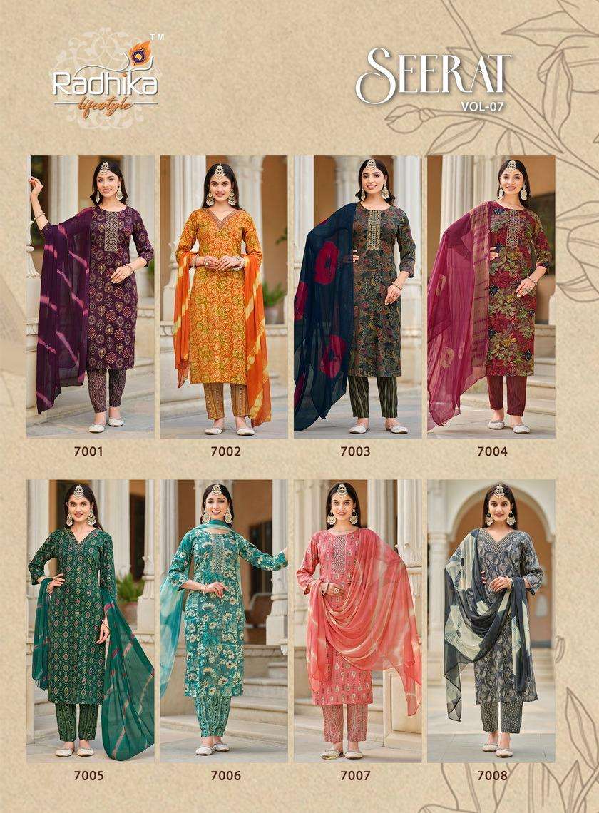 RADHIKA lifestyle SEERAT VOL7 Kurti Wholesale catalog