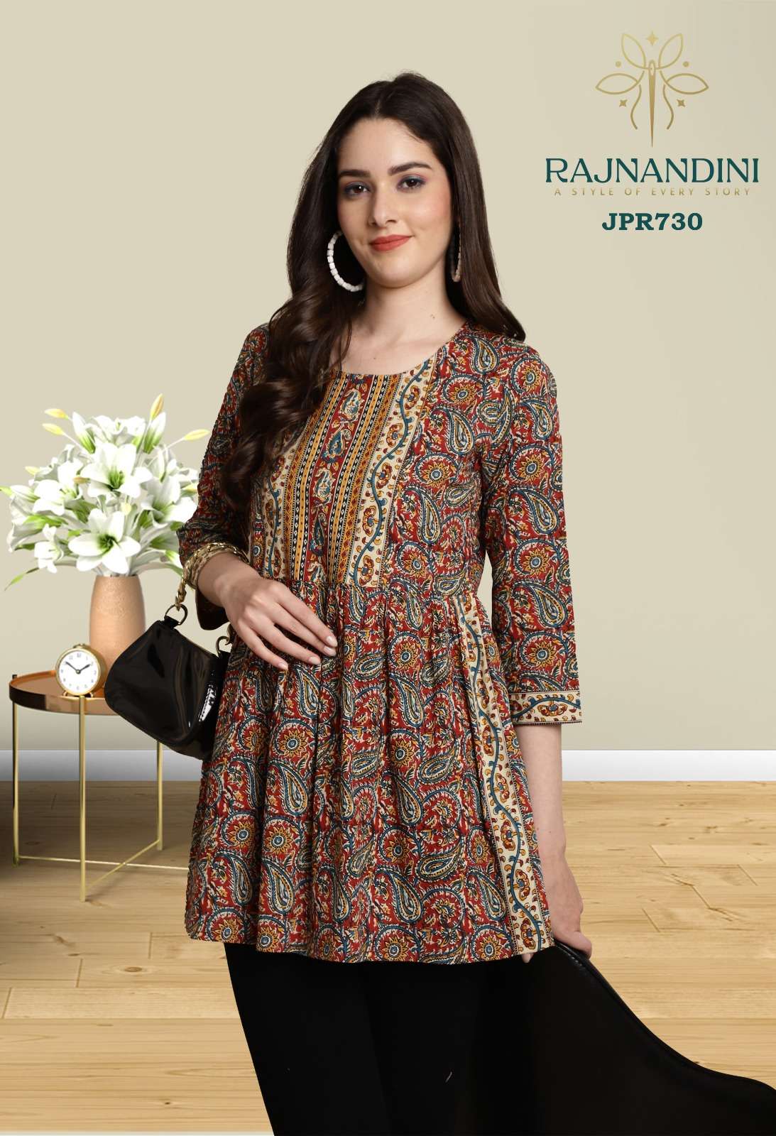 Rajnandini Hirwa Cotton Kurti Wholesale catalog