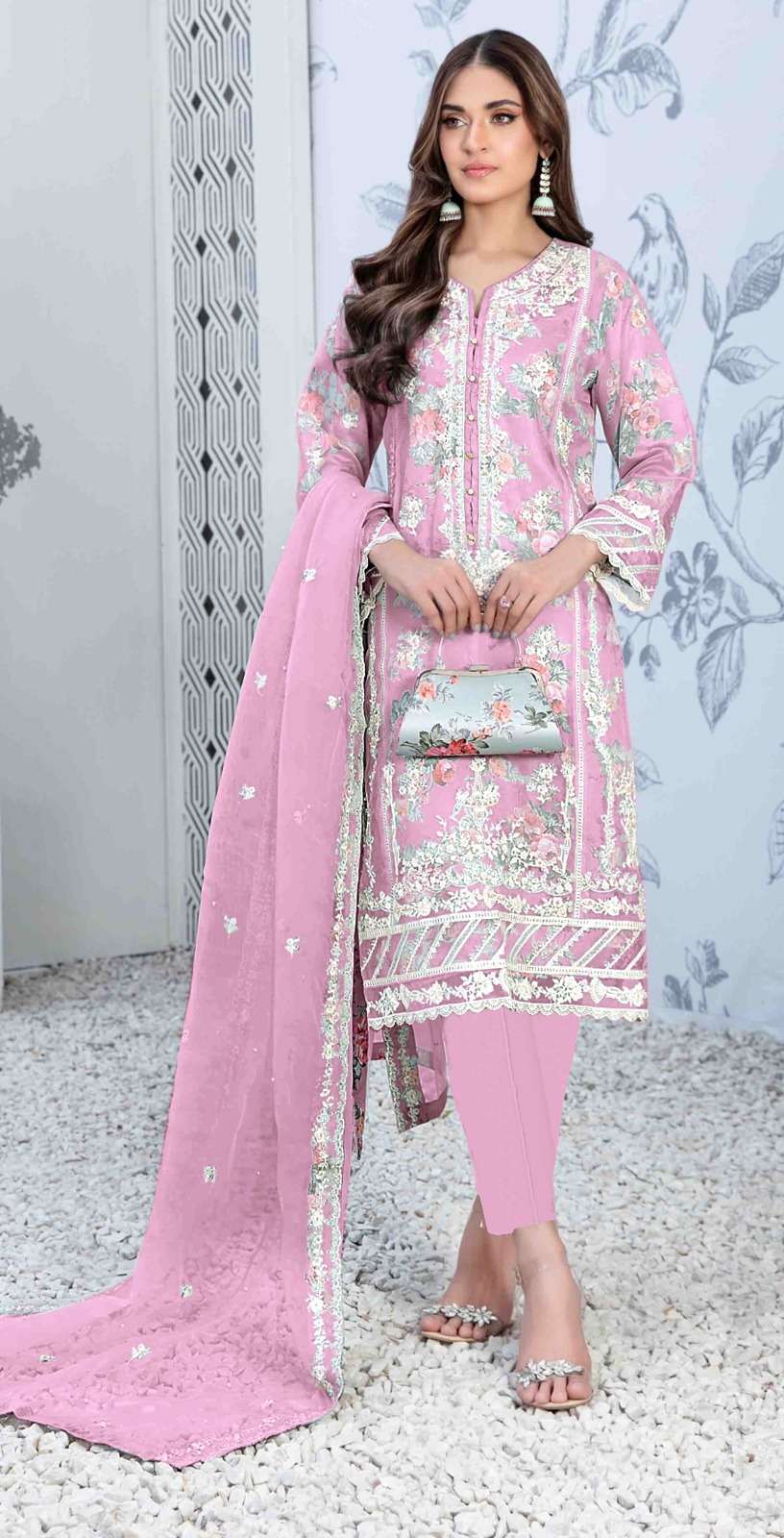Ramsha R 1131 A To D Organza Salwar Suit Wholesale catalog